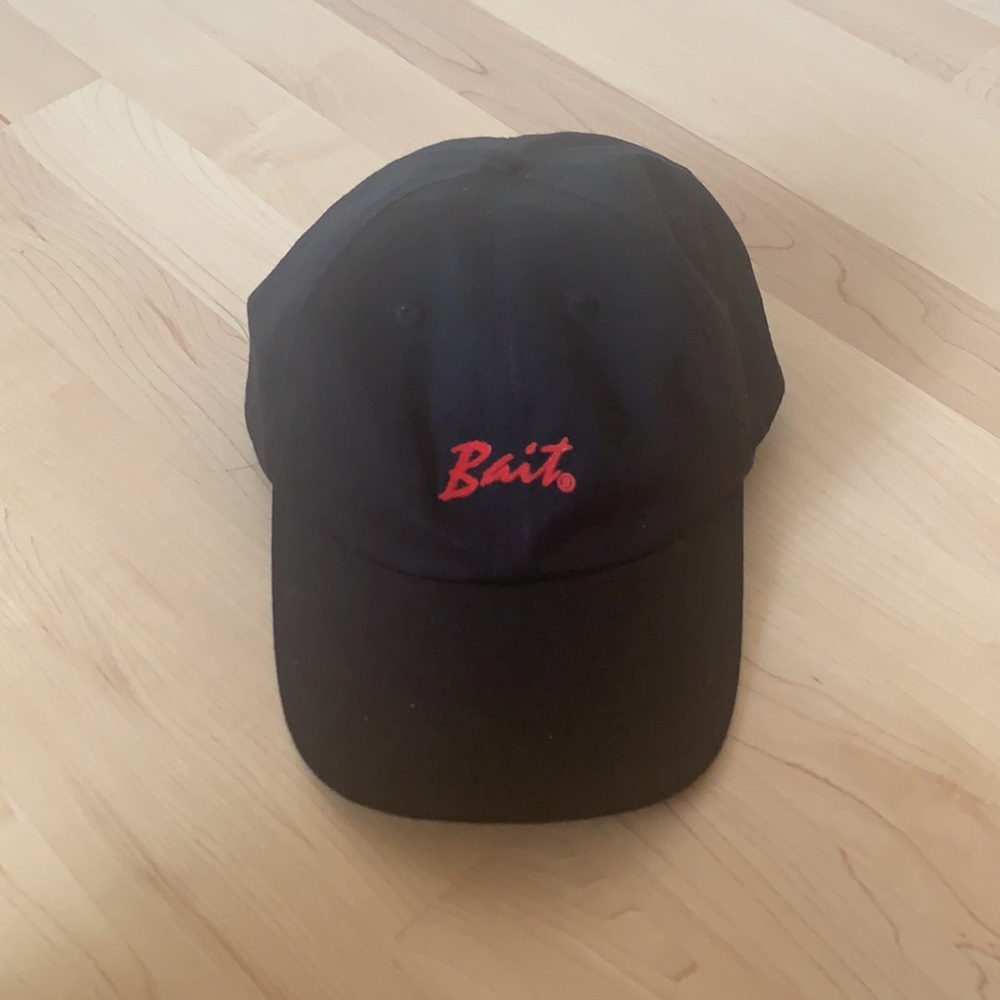 3/$25-Bait Script Logo Dad Cap in black - Picture 5 of 5